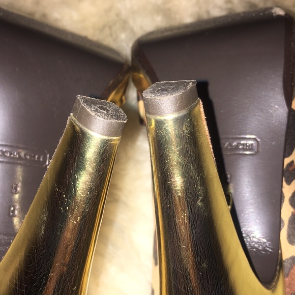 Coach Leopard Gold Heels PRICED TO SELL 💋 - Picture 7 of 7